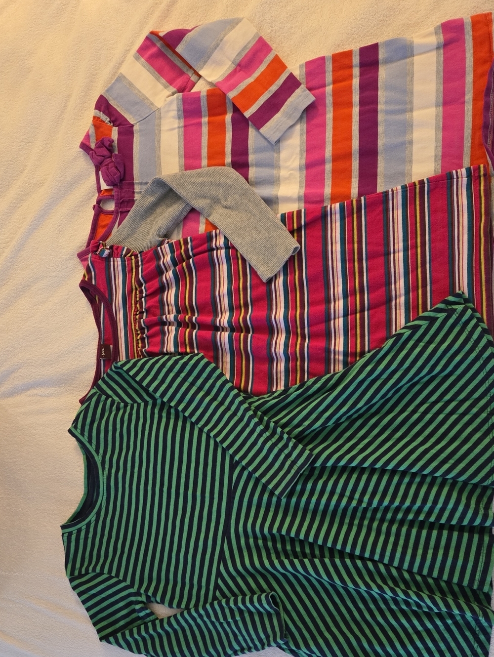 Girls Longsleeved Striped Dresses Bundle, Tea, Gymboree, Primary